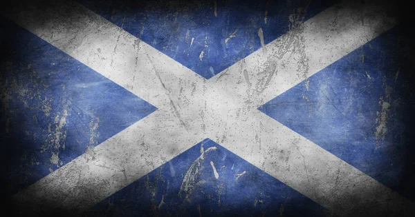 Drapeau Écosse Avec Fond Texture Grunge Illustration — Photo