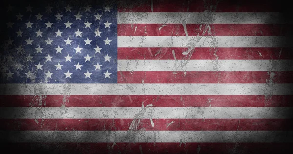 Bandera Estados Unidos América Con Textura Grunge Fondo Ilustración —  Fotos de Stock