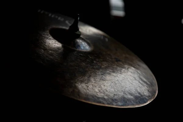Cymbal Closeup Στο Στούντιο Μουσικής Ντράμερ Και Ντραμς Μουσικά Και — Φωτογραφία Αρχείου