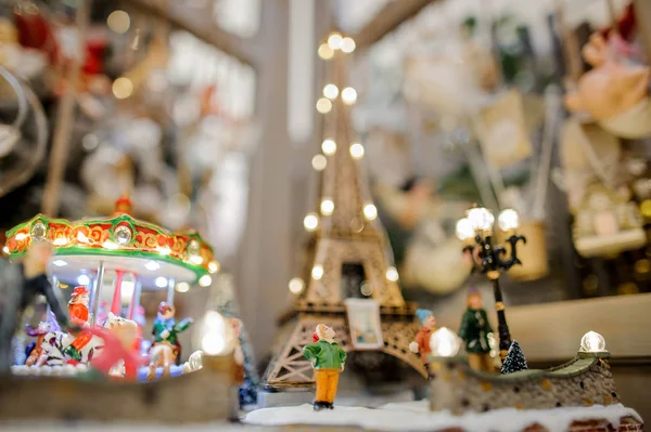 Samenstelling van het speelgoed van de decoratie van het Kerstmis in Franse stijl — Stockfoto