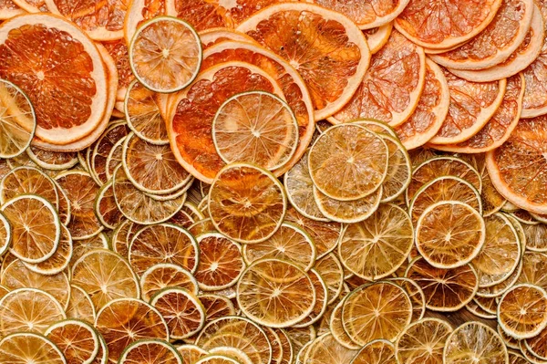 Dried up citrus like orange, lime and grapefruit — Stock Photo, Image