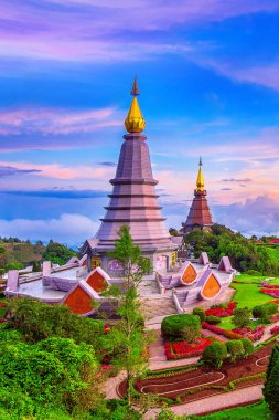 Tayland 'ın Chiang Mai şehrindeki Doi Inthanon Ulusal Parkı' nda tarihi eser..