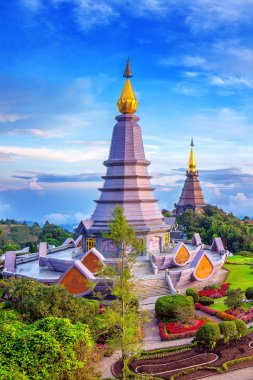Tayland 'ın Chiang Mai şehrindeki Doi Inthanon Ulusal Parkı' nda tarihi eser..