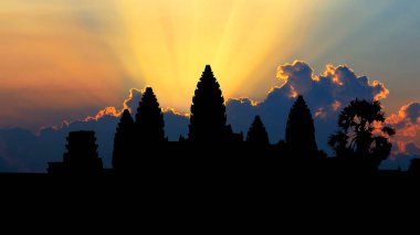 Sunrise Angkor Wat Tapınağı Siem biçmek Kamboçya'da.