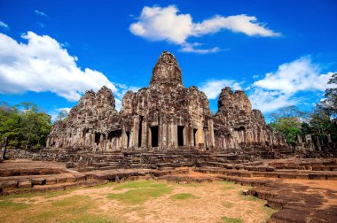 Bayon Tapınağı ile dev taş yüzleri, Angkor Wat, Siem Reap, Kamboçya