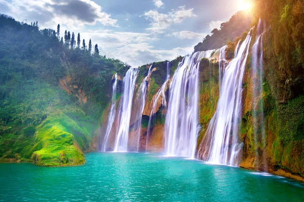 Jiulong waterfall in Luoping, China. — Stock Photo, Image