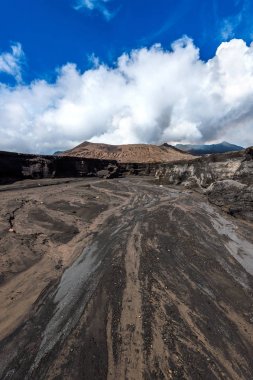 Mount Bromo yanardağ (Gunung Bromo) Bromo Tengger Semeru Milli Parkı'nda, Doğu Java, Endonezya.