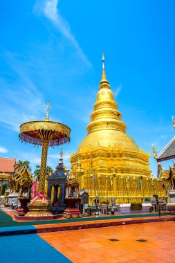 WAT Phrathat Hariphunchai Golden pagoda: Lamphun, Thailand.