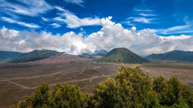 Bromo Tengger Semeru Ulusal Parkı'nda Bromo yanardağı (Gunung Bromo), Doğu Java, Endonezya.