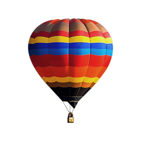 Globos de aire caliente de colores aislados sobre fondo blanco . — Foto de Stock