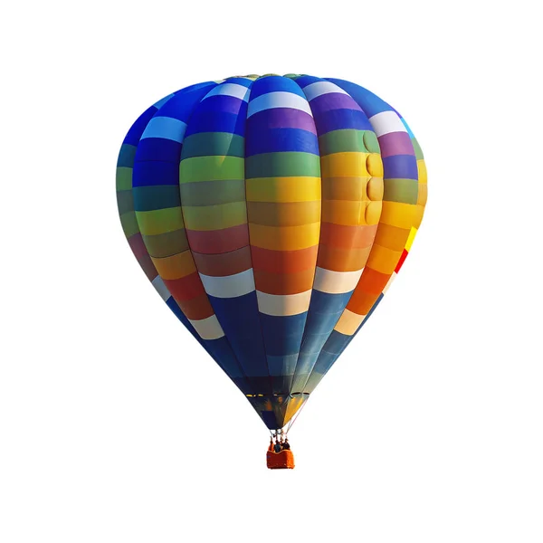 Barevné horkovzdušné balóny izolovaných na bílém pozadí. — Stock fotografie