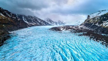 Skaftafell Buzulu, İzlanda Vatnajokull Ulusal Parkı.