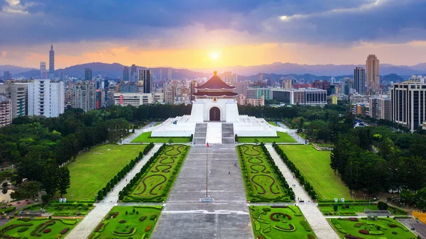 Taipei Tayvan Daki Chiang Kai Shek Anıt Salonu Nun Havadan — Stok fotoğraf