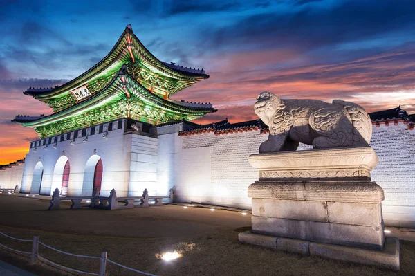 Gyeongbokgung Palast Der Dämmerung Seoul Südkorea — Stockfoto