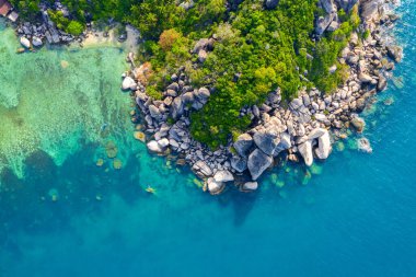 Tayland 'daki Koh Tao adasındaki deniz manzarası..