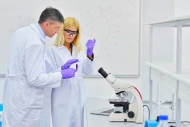 Laboratuvarda çalışan bilim adamları