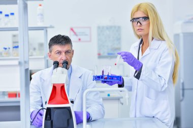 Laboratuvarda çalışan bilim adamları