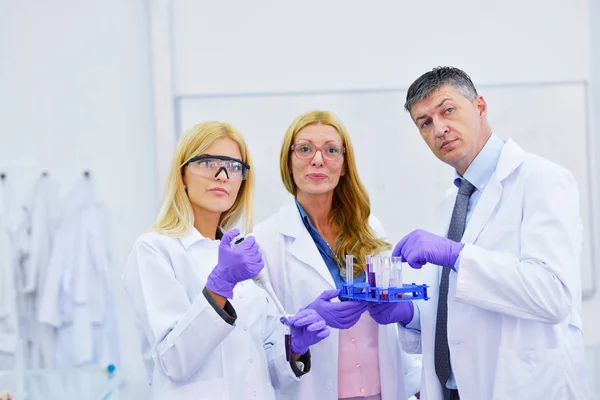 Gruppo Persone Che Lavorano Laboratorio — Foto Stock