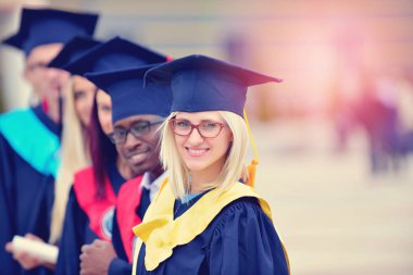 üst üste duran grup çok kültürlü Üniversitesi mezunları