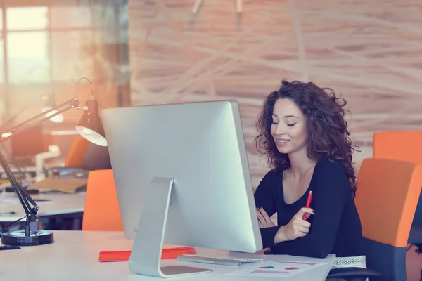 Designer working on new project in modern office — Stock Photo, Image