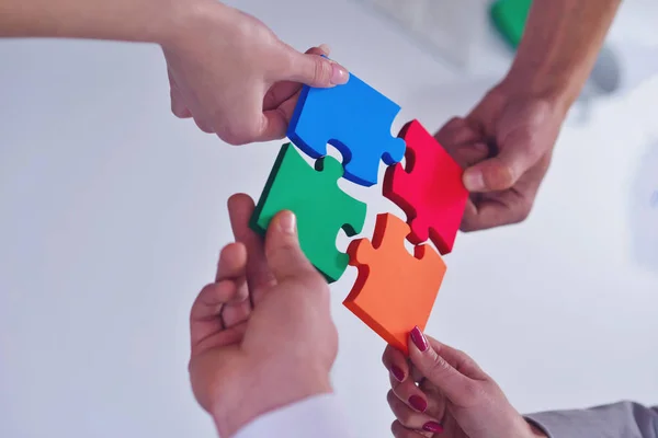 Zakelijke verbinding Corporate Team puzzel Concep — Stockfoto