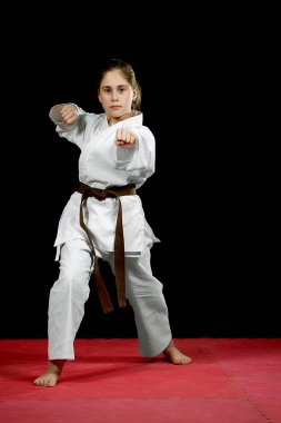 Kız eğitim Karate dövüş sanatları