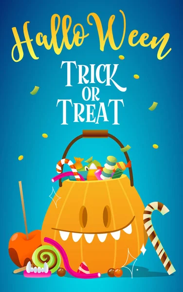 Set caramelle cartone animato per Halloween — Vettoriale Stock