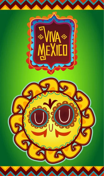 Póster mexicano de vacaciones — Vector de stock