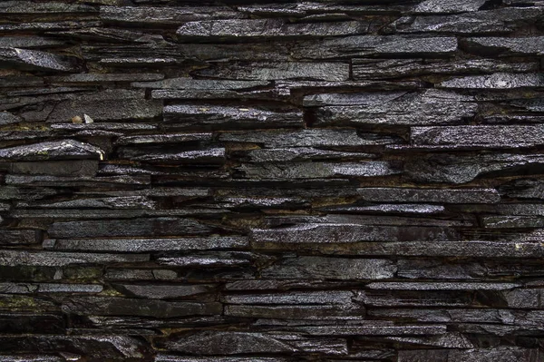Patrón de la superficie decorativa de la pared de piedra pizarra — Foto de Stock
