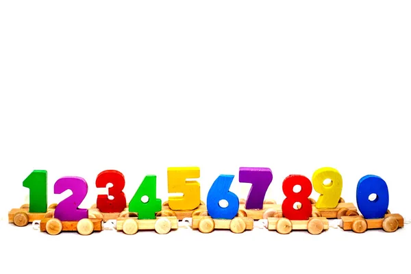 Multicolor numbers over white background — Stock Photo, Image