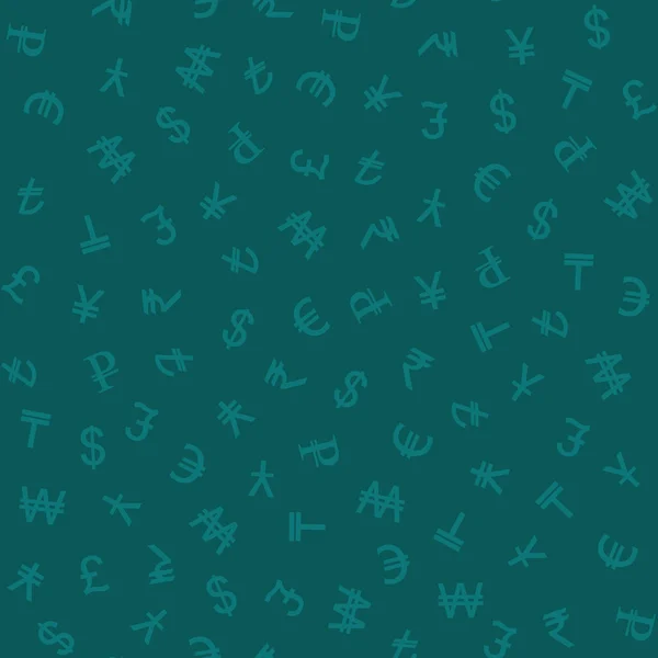 各种货币无缝模式的符号 — 图库矢量图片