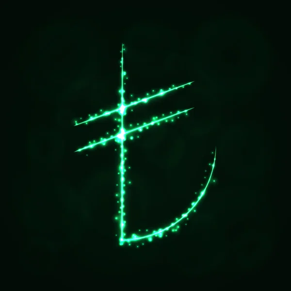 Ліра Знак силует світла — стоковий вектор