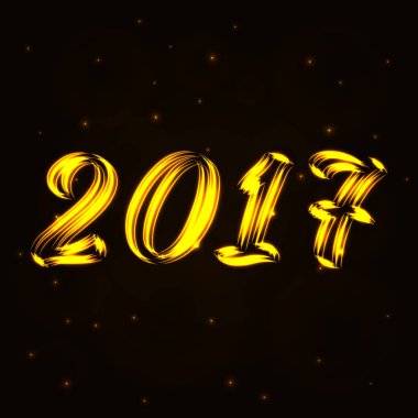 mutlu yeni yıl 2017, vektör çizim.