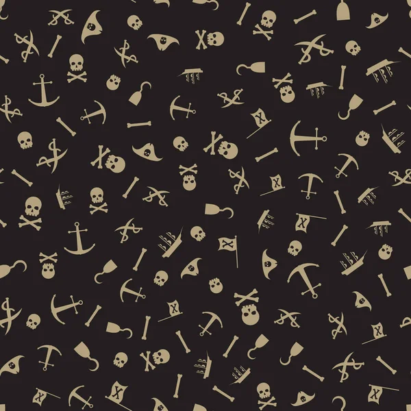 Fondo patrón sin costura pirata — Archivo Imágenes Vectoriales