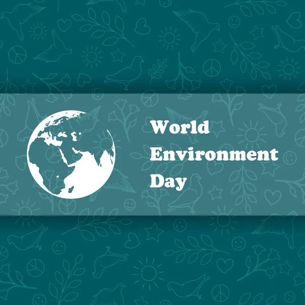 Wereld milieu dag. Ecologie achtergrond. — Stockvector