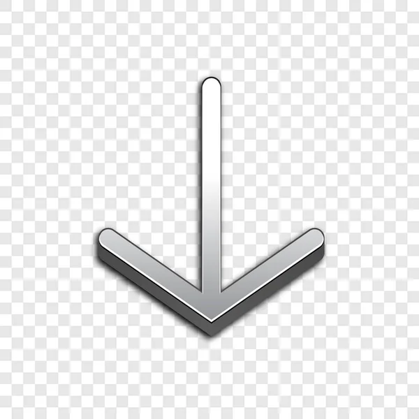 Strzałka w 3d wektor ikona. Ilustracja podniesiony symbolem. — Wektor stockowy