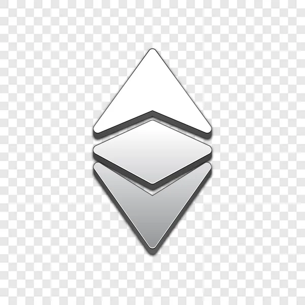 Ethereum clásico de moda 3d icono de vector de estilo . — Archivo Imágenes Vectoriales