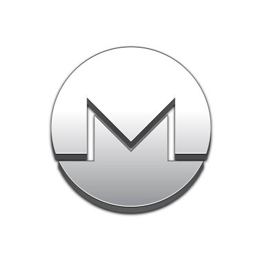 Monero sikke trendy 3d stil vektör simgesi.