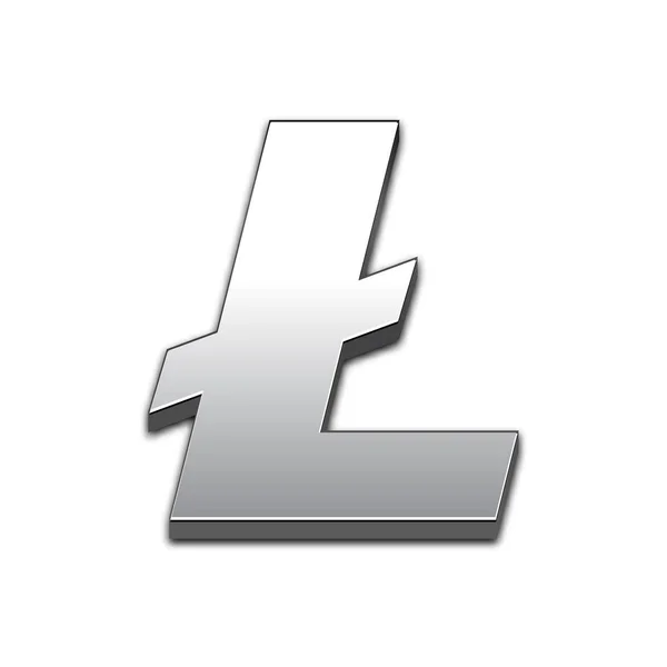 Litecoin 时尚 3d 风格矢量图标. — 图库矢量图片