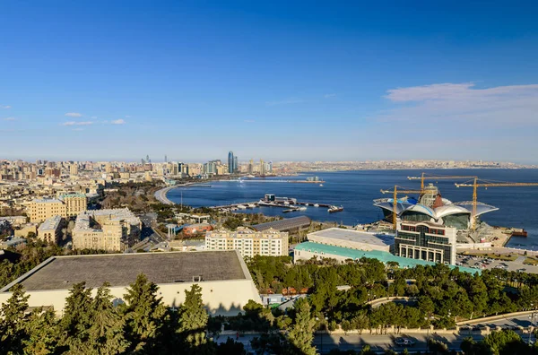 Baku Vista Aerea Panoramica Dal Belvedere Martyrs Lane Che Trova — Foto Stock