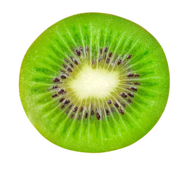 Quivi Isolado Metade Das Frutas Kiwi Isoladas Fundo Branco Com — Fotografia de Stock