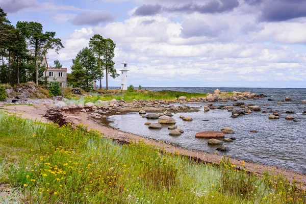 Lighthouse Picturesque Shore Baltic Sea Village Vergi Estonia — Stock Photo, Image