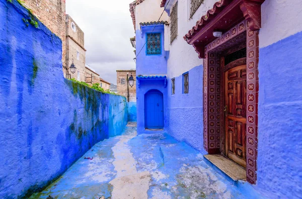 Visita Del Marocco Bella Medina Blu Della Città Chefchaouen Marocco — Foto Stock