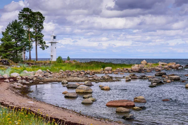 Estonya Nın Vergi Köyündeki Baltık Denizi Nin Pitoresk Kıyısındaki Deniz — Stok fotoğraf
