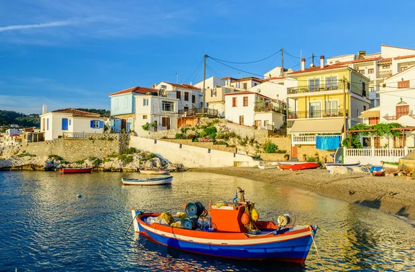 stock image Samos island, Greece - May 24, 2017: Kokkari village is a picturesque village on the island of Samos, a popular tourist destination