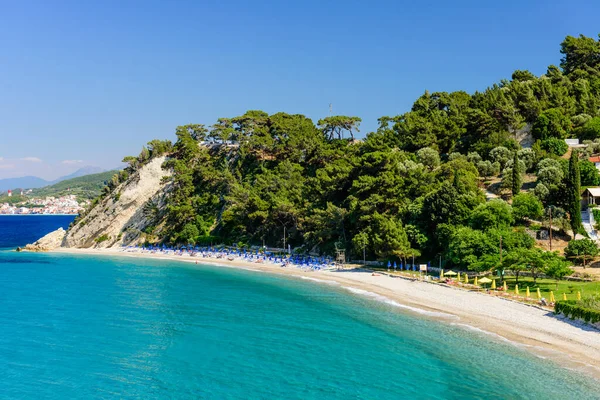 Pláž Tsamadou Překrásná Malebná Pláž Severním Pobřeží Řeckého Ostrova Samos — Stock fotografie