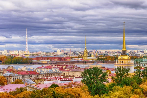 Herbst Luftaufnahme Von Petersburg Russland Blick Von Der Kolonnade Der — Stockfoto