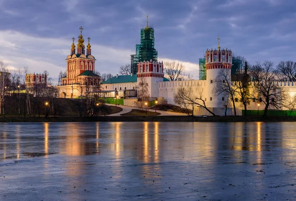 Beautiful View Novodevichy Convent Monastery Moscow Russia Unesco World Heritage — Stock Photo, Image