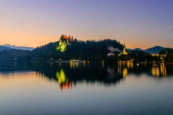 Lago Bled Blejsko Jezero Lago Glaciar Los Alpes Julianos Noroeste —  Fotos de Stock