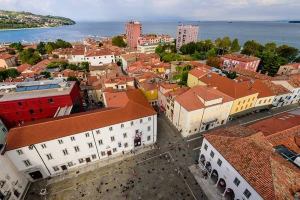 Koper Eslovênia Setembro 2016 Paisagem Urbana Koper Bela Vista Aérea — Fotografia de Stock